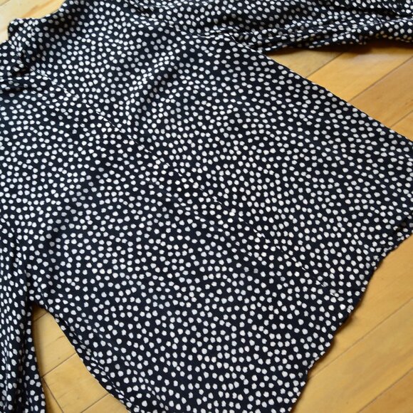 COS Womens Black Cupro Blend Blouse High Neck Back Buttoned US 14 - Picture 9 of 12